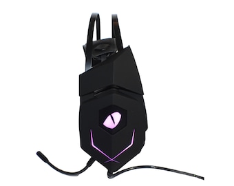 Pink Raptor Gaming Headset-LED Gaming Headset-50mm driver unit-DINO 7.1 digital simulation surround sound-Microphone-USB connectivity