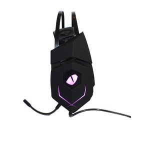 Pink Raptor Gaming Headset-LED Gaming Headset-50mm driver unit-DINO 7.1 digital simulation surround sound-Microphone-USB connectivity
