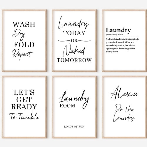 Laundry Room Print Laundry Room Wall Art Printable Laundry | Etsy