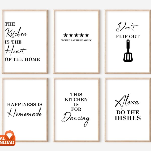 Fun Kitchen Art Etsy