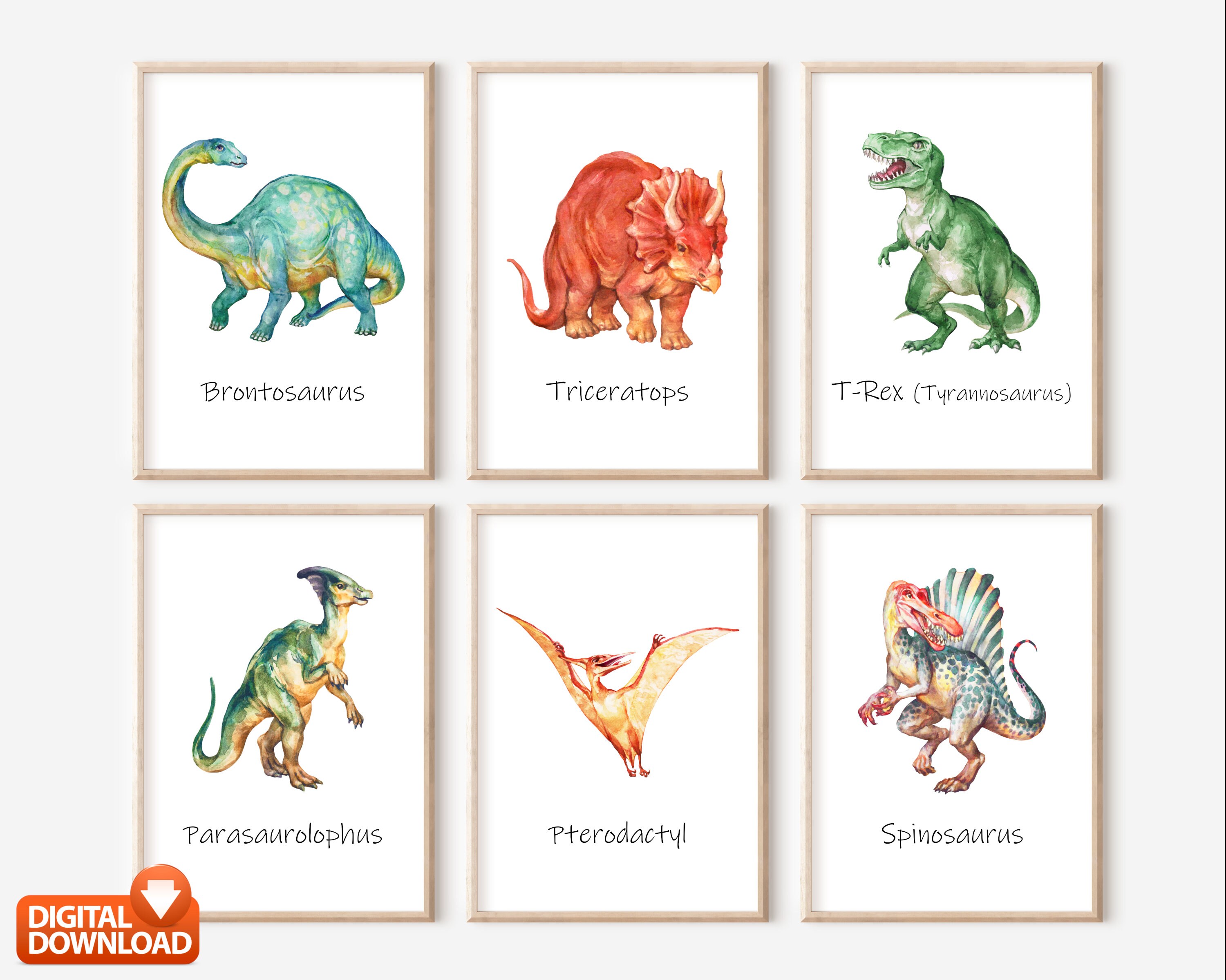 Dinosaur Poster for Kids Art Print for Sale by VicBradyArt