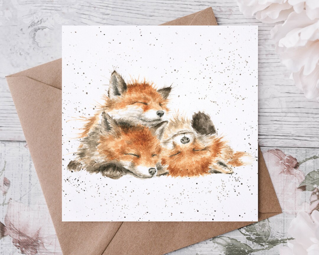 Vosjes Print Wrendale Designs Afternoon Nap Fox Cubs Framed Picture Distressed White : Buy Online At Best Price In KSA - Souq Is Now Ingelijste Foto Wrendale