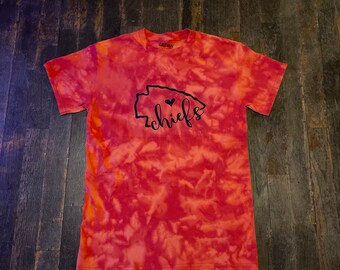KC Chiefs Bleach Dye Shirt