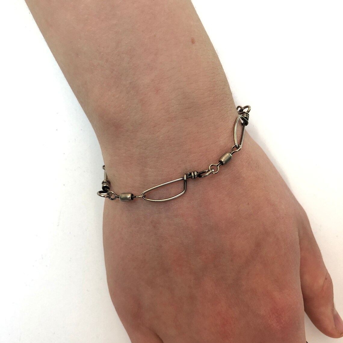 Fishing Bracelet Snap Swivel Bracelet Angler Jewelry Etsy