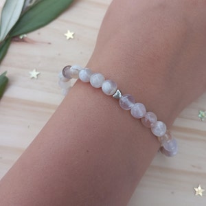 Pulsera infantil de ágata flor. Pensamientos positivos.