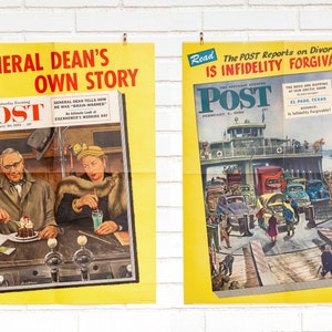Saturday Evening Post, poster publicitario revista década 1950