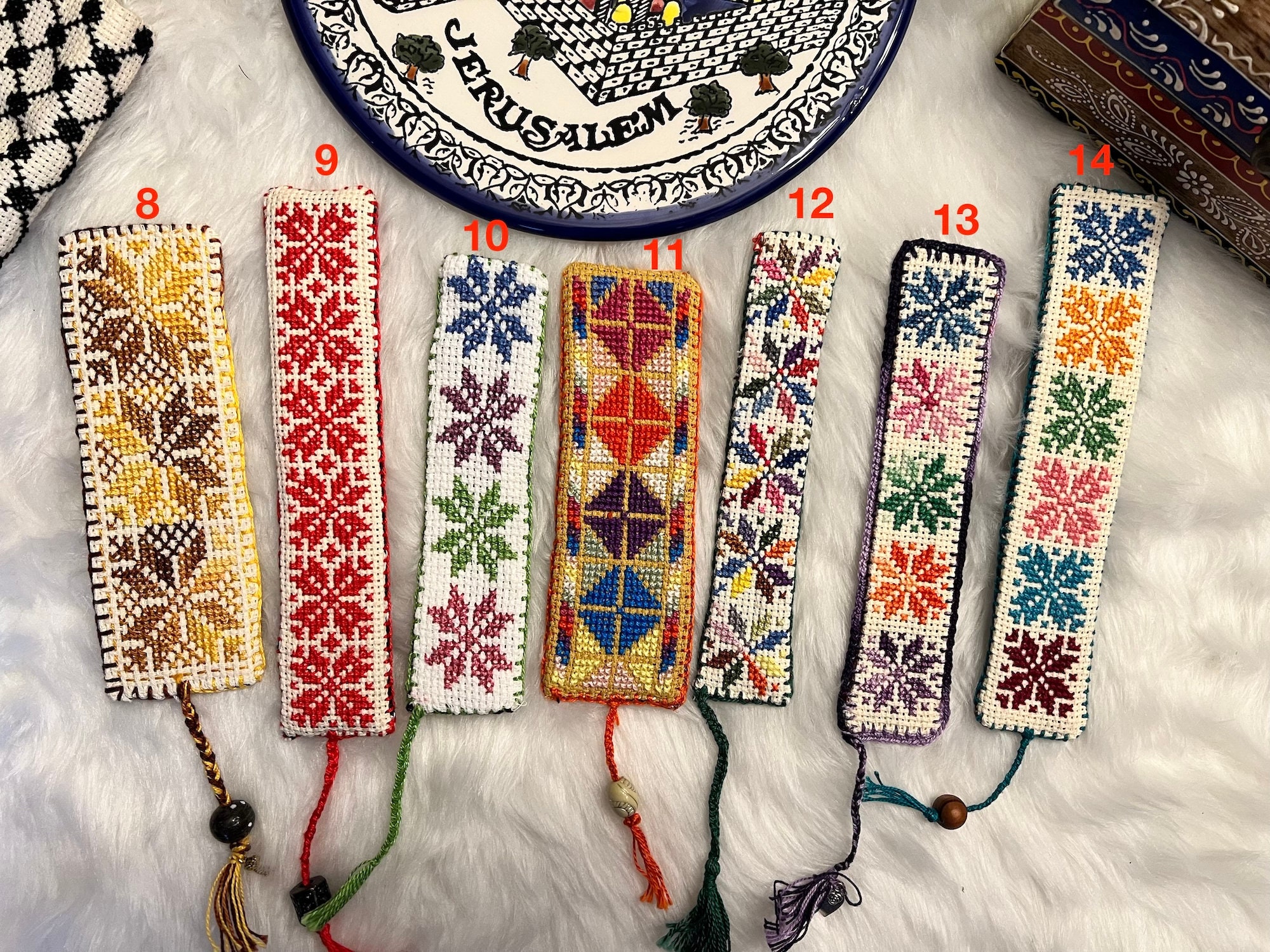 Handmade Embroidered Bookmarks Etsy