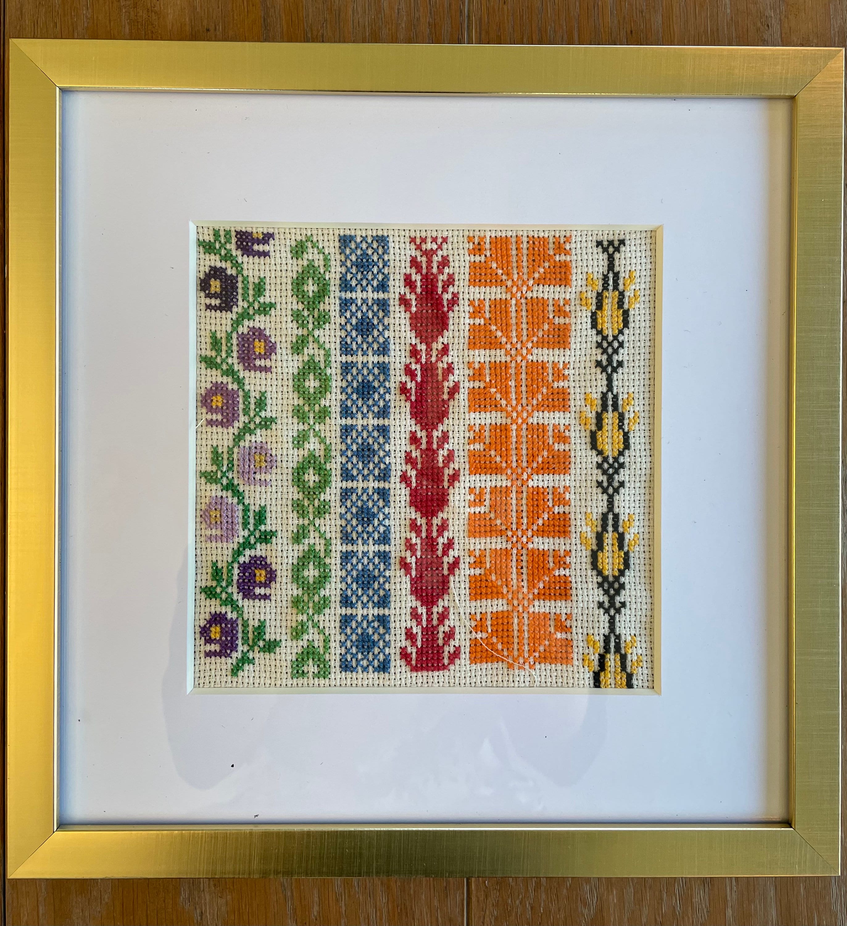 Framed Traditional Palestinian Tatreez Patterns Etsy