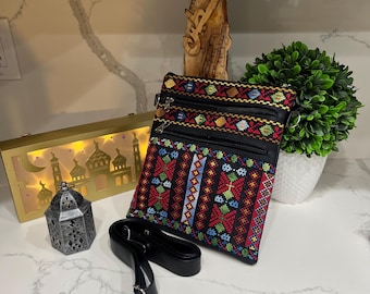 Tareez cross-body bags with leather back