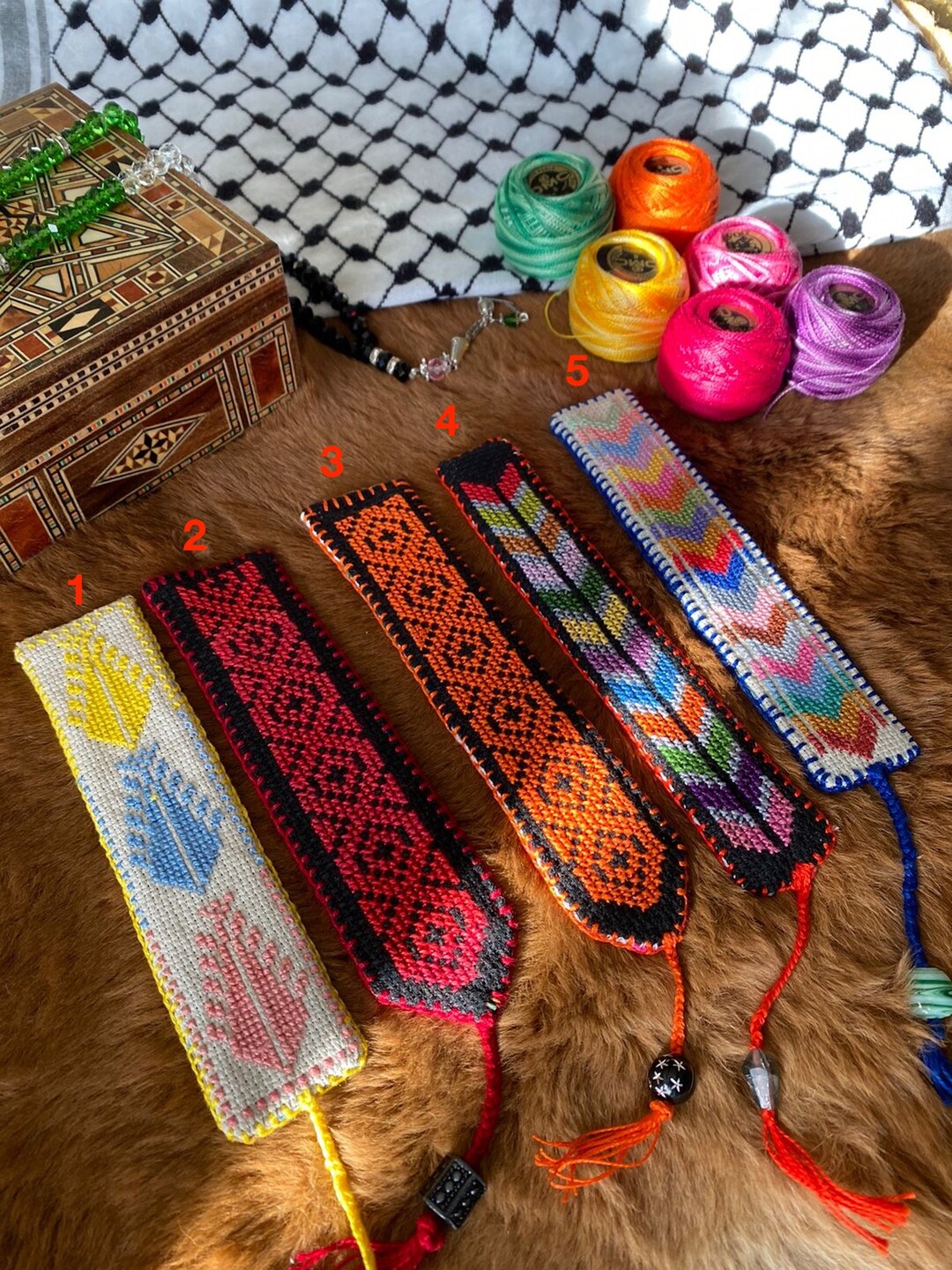 Handmade Embroidered Bookmarks Etsy