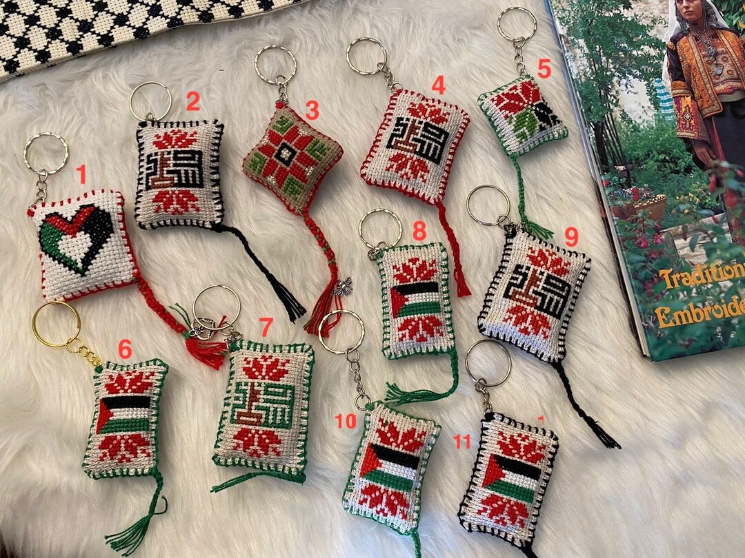 Handmade Palestinian Tatreez Keychains - Etsy