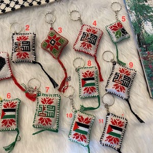 Handmade Palestinian Tatreez Keychains