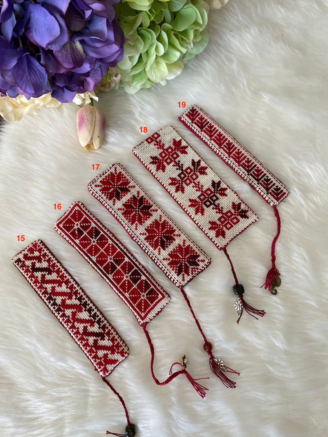 Handmade Embroidered Bookmarks Etsy