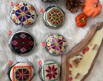 Tatreez Pocket Mirror