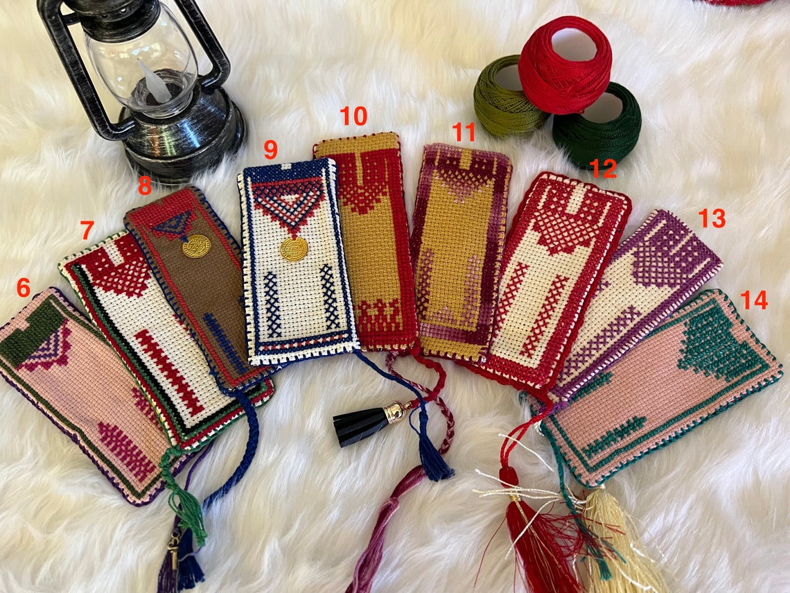 Handmade Embroidered Bookmarks Etsy