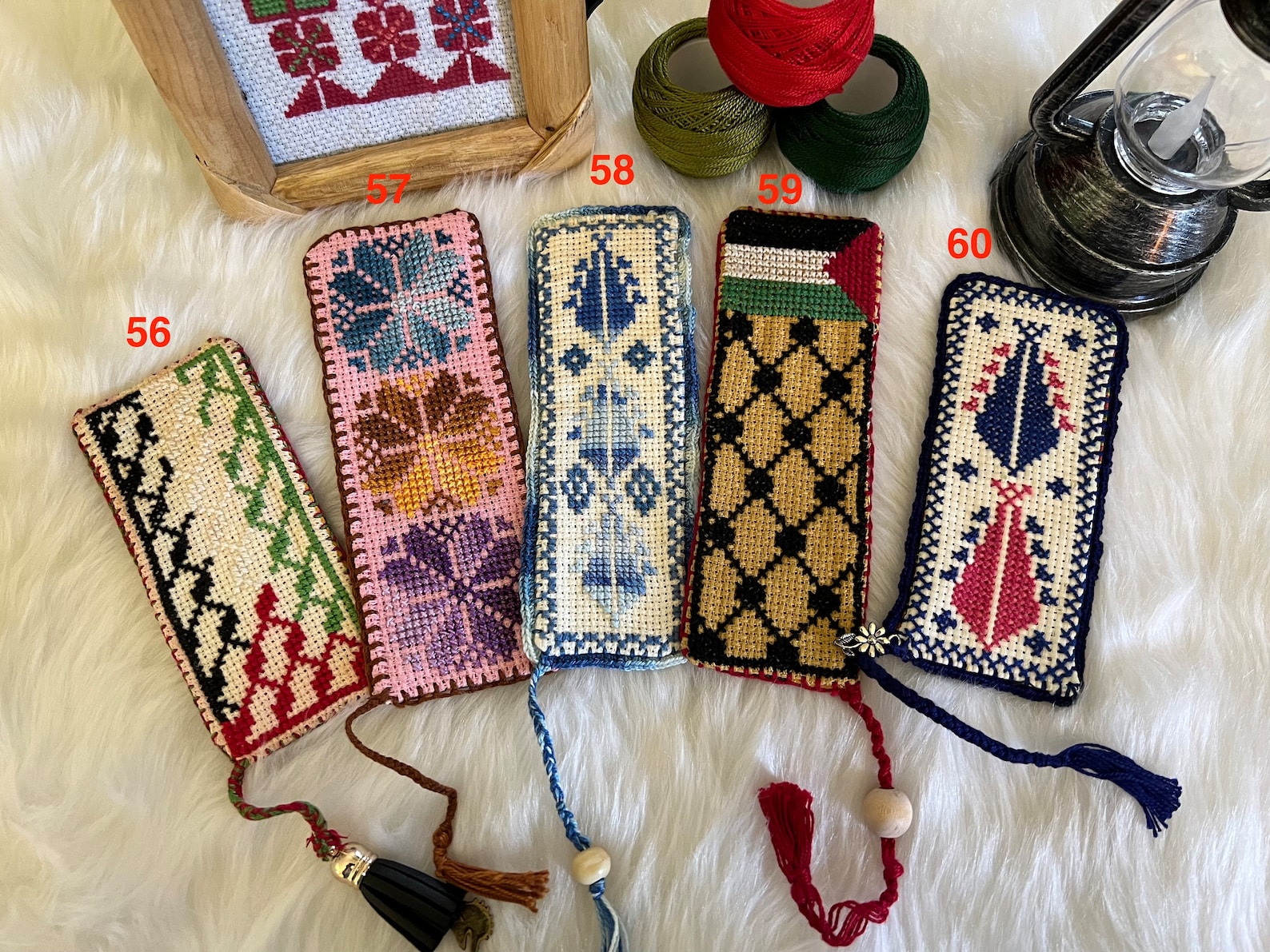 Handmade Embroidered Bookmarks Etsy