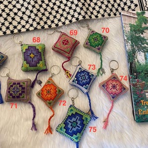 Handmade Palestinian Tatreez Keychains - Etsy
