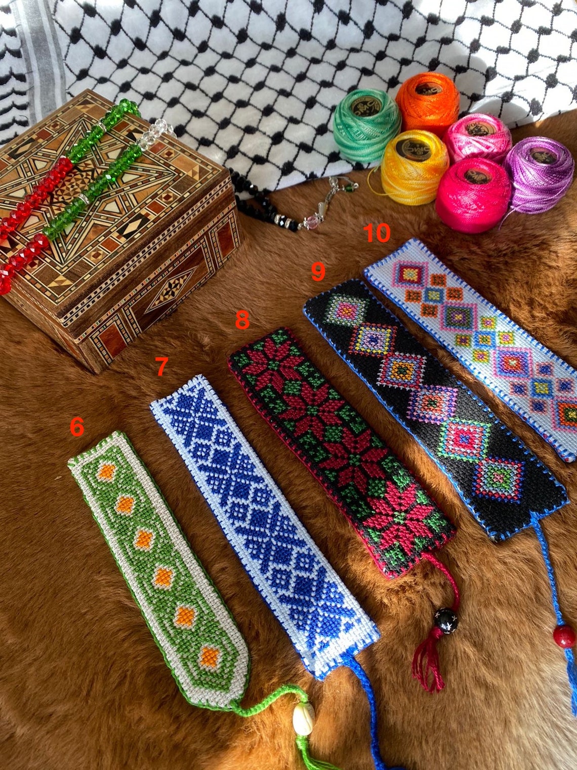 Handmade Embroidered Bookmarks Etsy