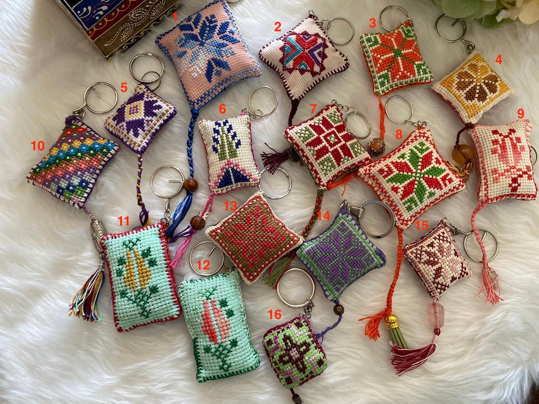 Handmade Palestinian Tatreez Keychains - Etsy