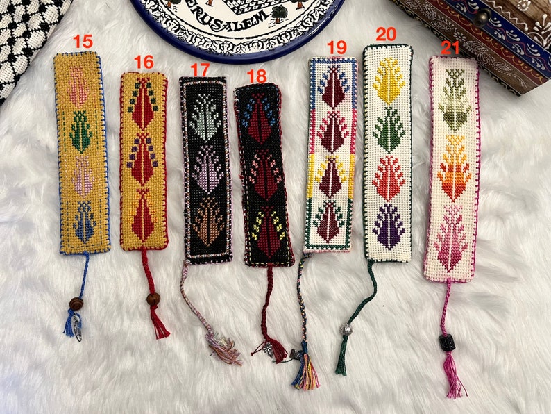 Handmade Embroidered Bookmarks Etsy