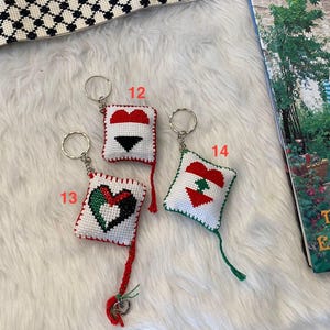 Handmade Palestinian Tatreez Keychains - Etsy
