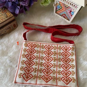 Hand Embroidered Tatreez Messenger Bags