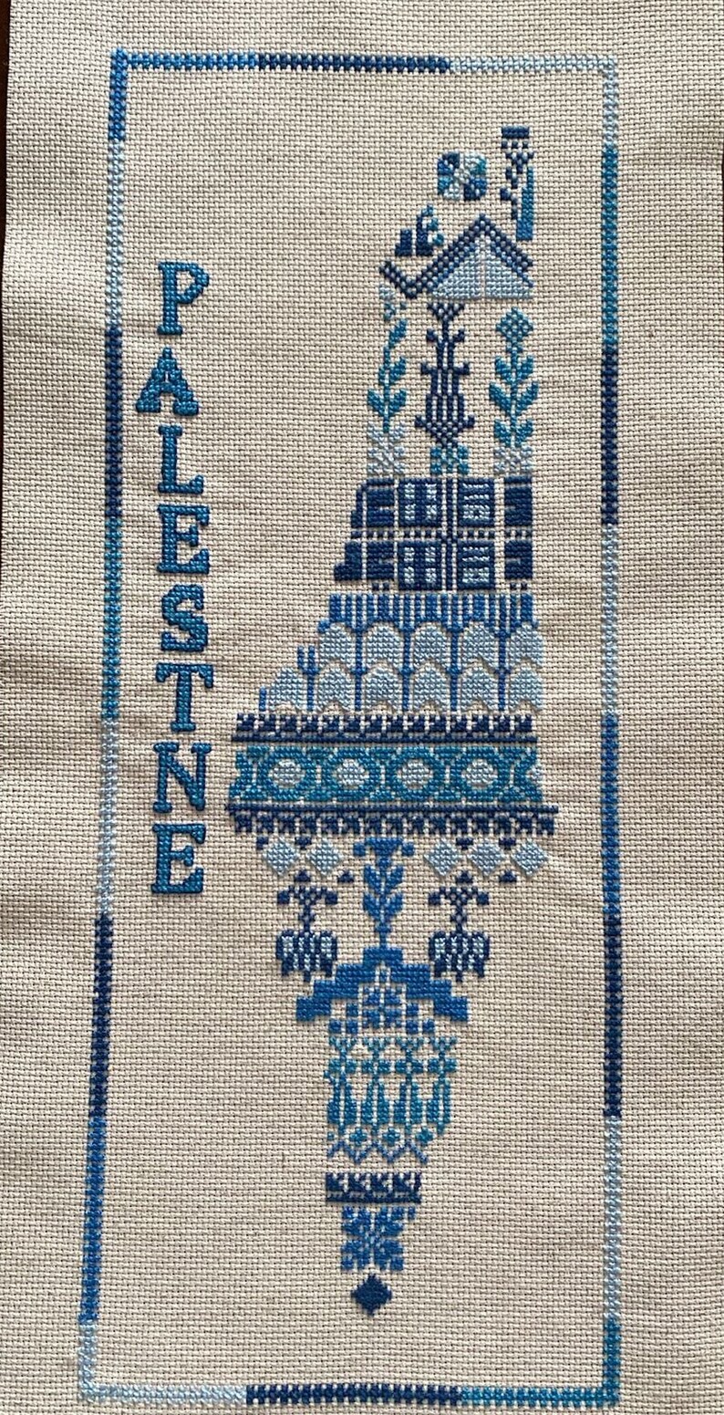 Handmade Traditional Tatreez Pattern - Palestinian Map image 3