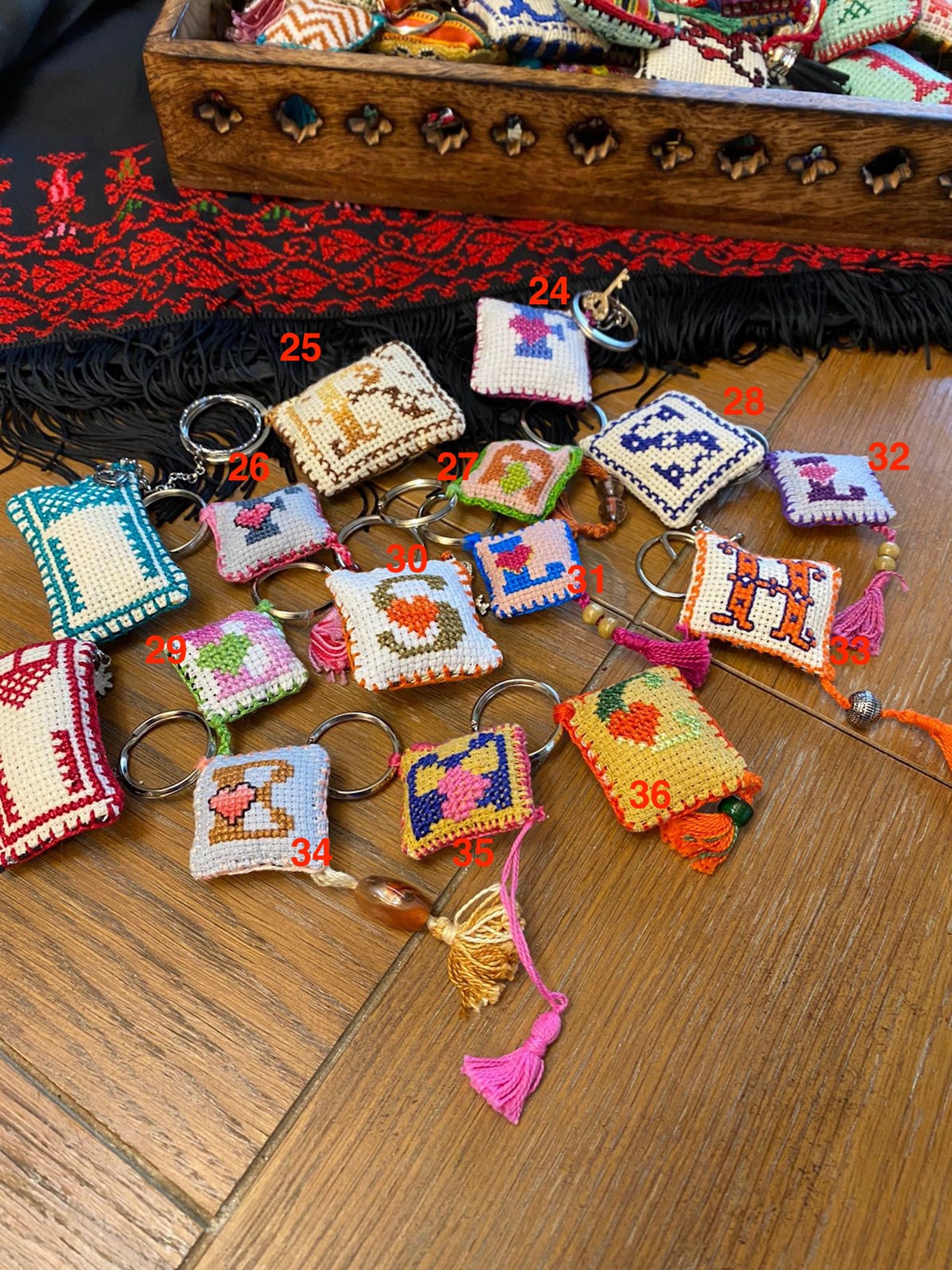 Handmade Letter Tatreez Keychains - Etsy