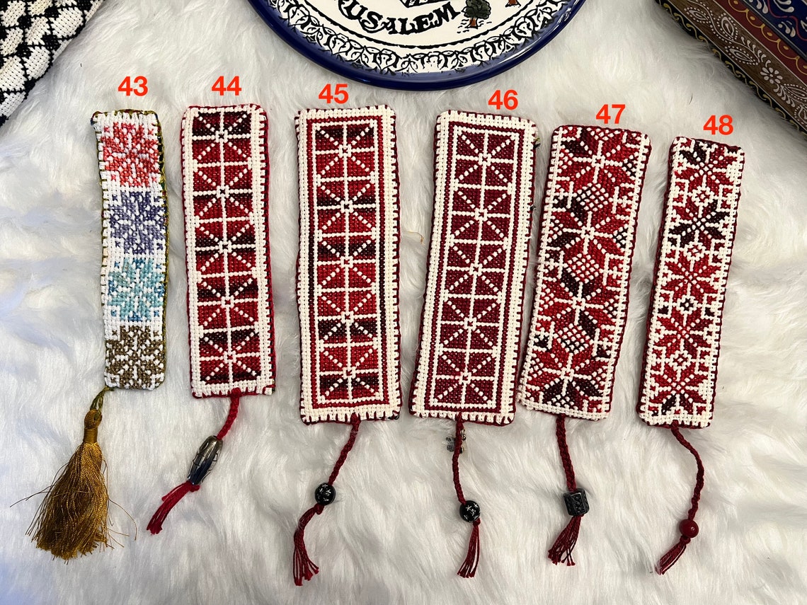 Handmade Embroidered Bookmarks Etsy