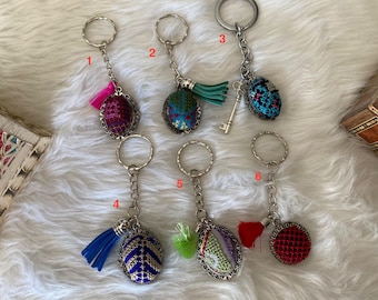 Hand Stitched Tatreez Keychains