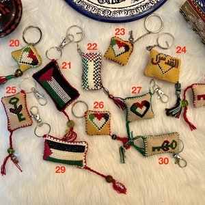 Handmade Palestinian Tatreez Keychains - Etsy