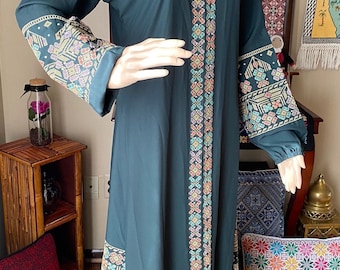 Machine Stitched Tatreez Abaya