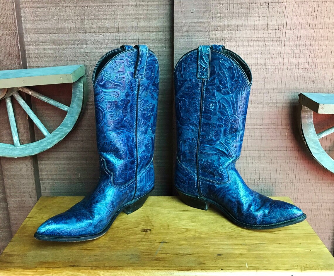 floral tooled boots