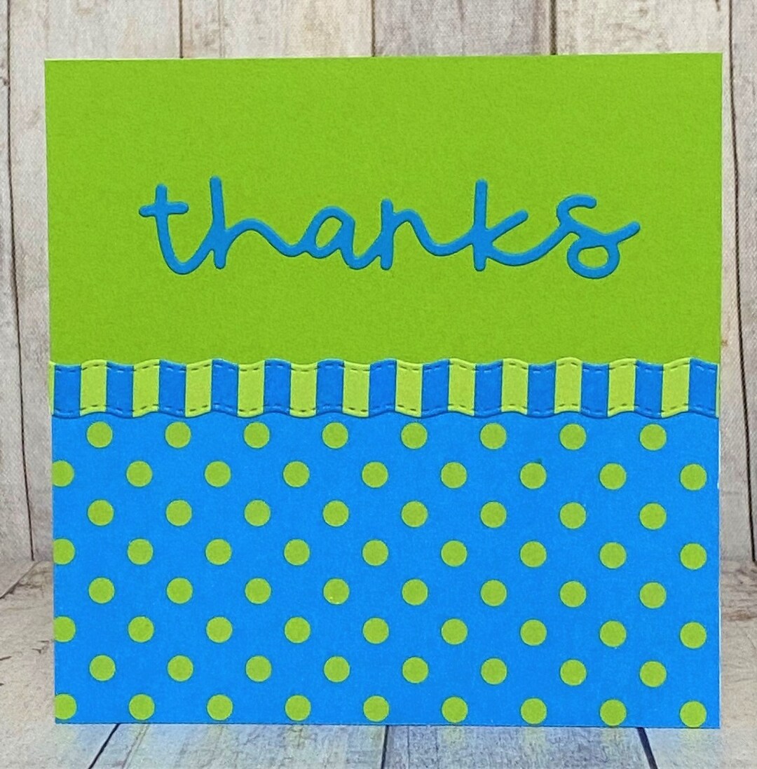 Thank You Card Handmade Greeting Card Thanks High Quality Card Etsy