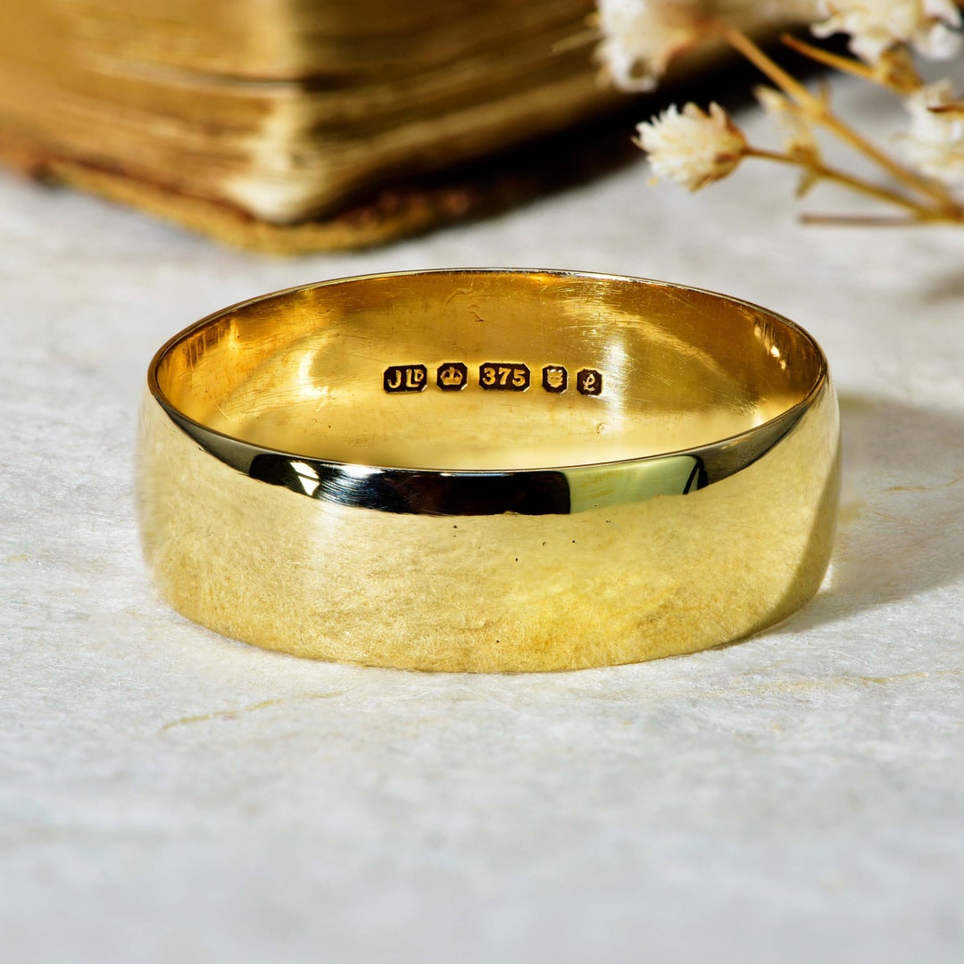 The Vintage 1985 9ct Gold Wedding Ring Etsy