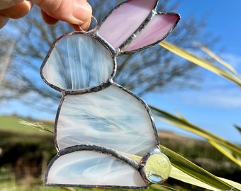 Stained glass Easter Bunny