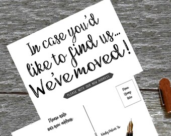 50 Moving Announcements, We've Moved Postcards, Closing Gifts, Realtor Gift, New Mailing Address, Change of Address, Moving Notification