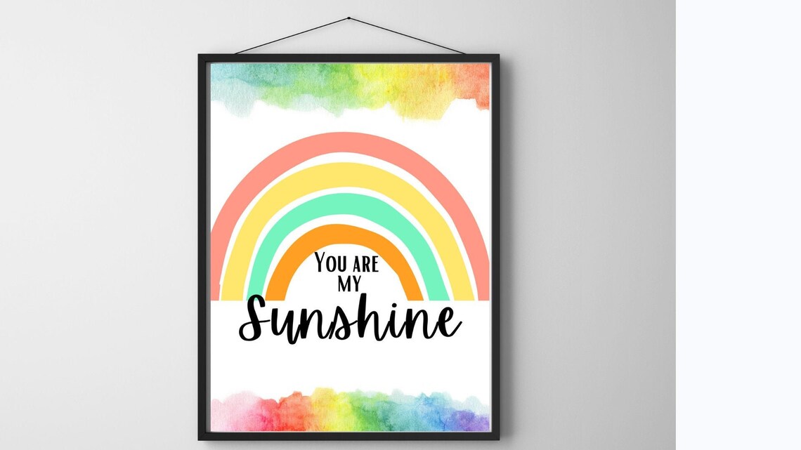 You Are My Sunshine CANVAS PRINT for Nursery Etsy