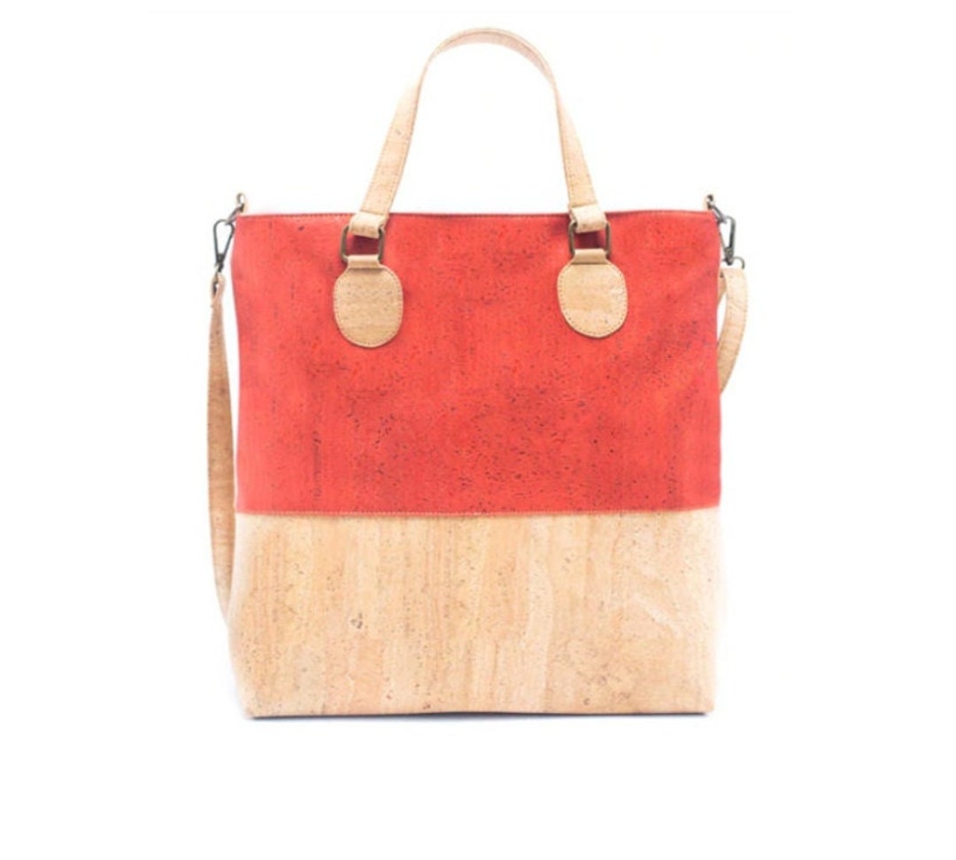 Cork Leather Bag Women Vegan Shoulder Bag Women Vegan Gift Etsy UK