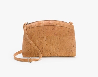 Bolso bandolera vegano / Bolso de mujer minimalista ecológico / Regalo de Navidad vegano / Bolso vegano de cuero de corcho Mujer / Regalo de cumpleaños vegano Mujer