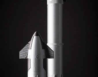 Starship SN24 + Superheavy Booster 7 - 9 Prototype Modèle imprimé en 3D