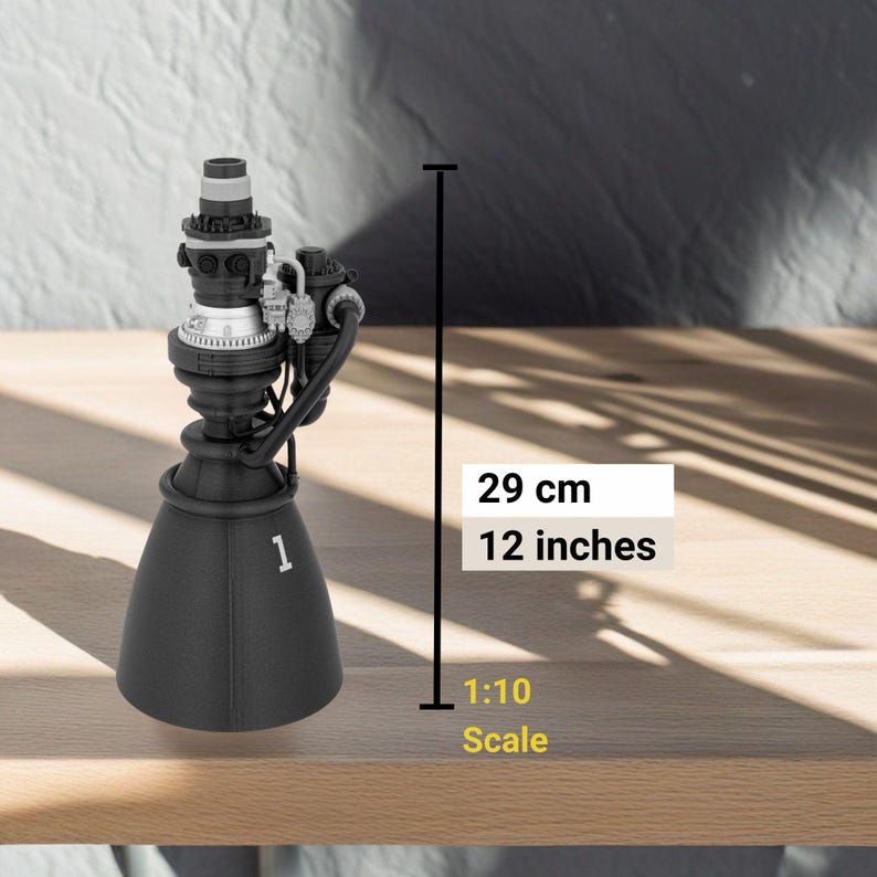 Handmade Rocket Engine Scale Model of Raptor 3 - Detailed Miniature ...