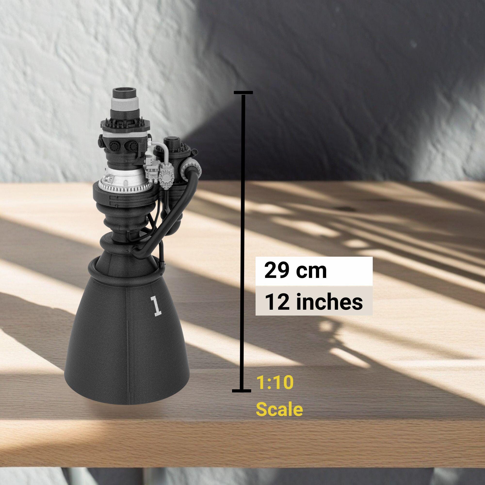 Handmade Rocket Engine Scale Model of Raptor 3 - Detailed Miniature ...