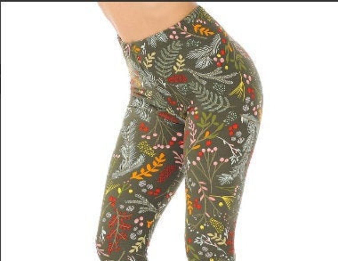 Butterig weiche Damen Oliv Garten Leggings Workout Hose