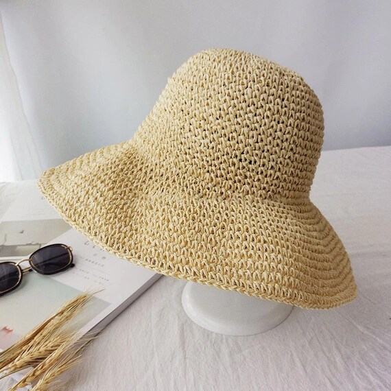 Straw Bucket Hat Straw Hat Women Beach 