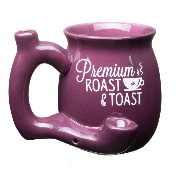 Premium Roast and Toast Purple Coffee Mug - Fun, beautiful and Simple Wake and Bake Cup