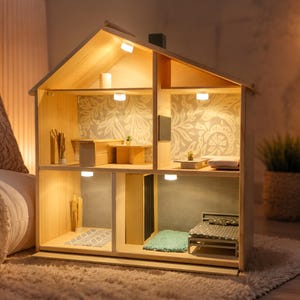 Dollhouse Miniature battery ceiling Led light 1:12 scale, Dollhouse battery floor lamp