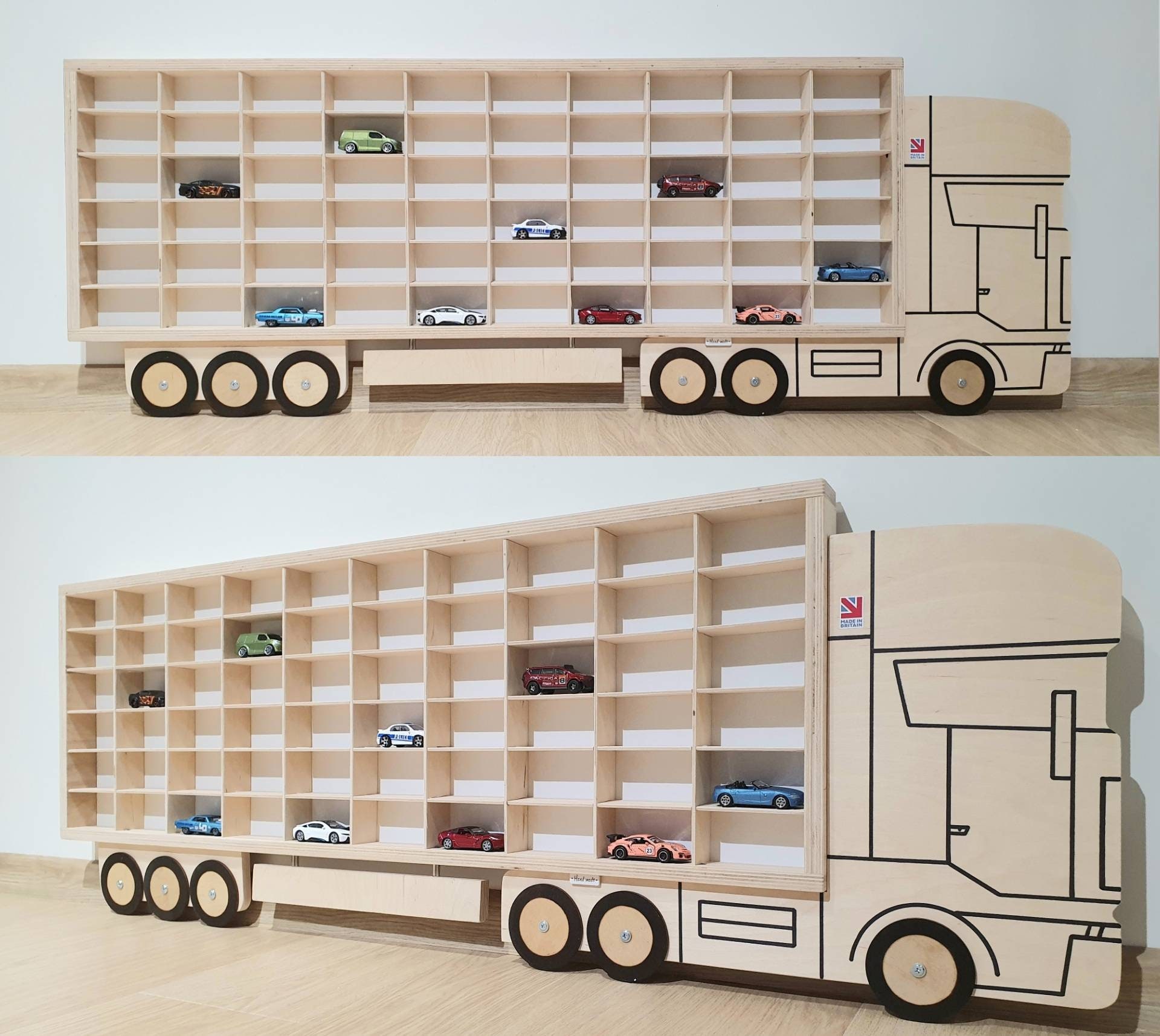 Display For Hot Wheels + COVER Diecast Car Matchbox 1/64 Unit Shelf Storage WH1
