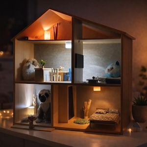 Dollhouse Miniature battery ceiling Led light 1:12 scale, Dollhouse battery floor lamp