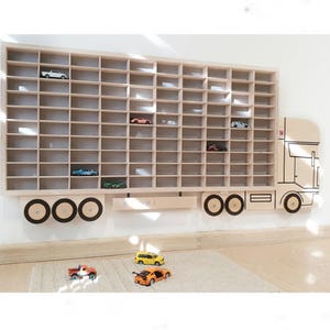 Display for Hot Wheels Cars, 1/64 Diecast Car Garage Matchbox Display Unit Shelf Toy Storage